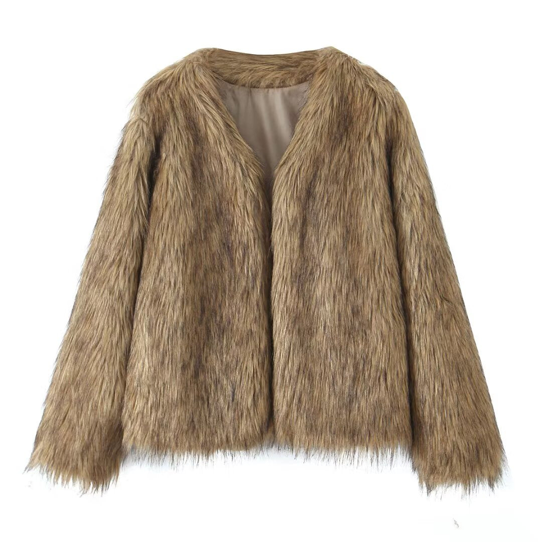 Versatile classic fur coat jacket