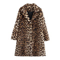Casual versatile leopard print long jacket