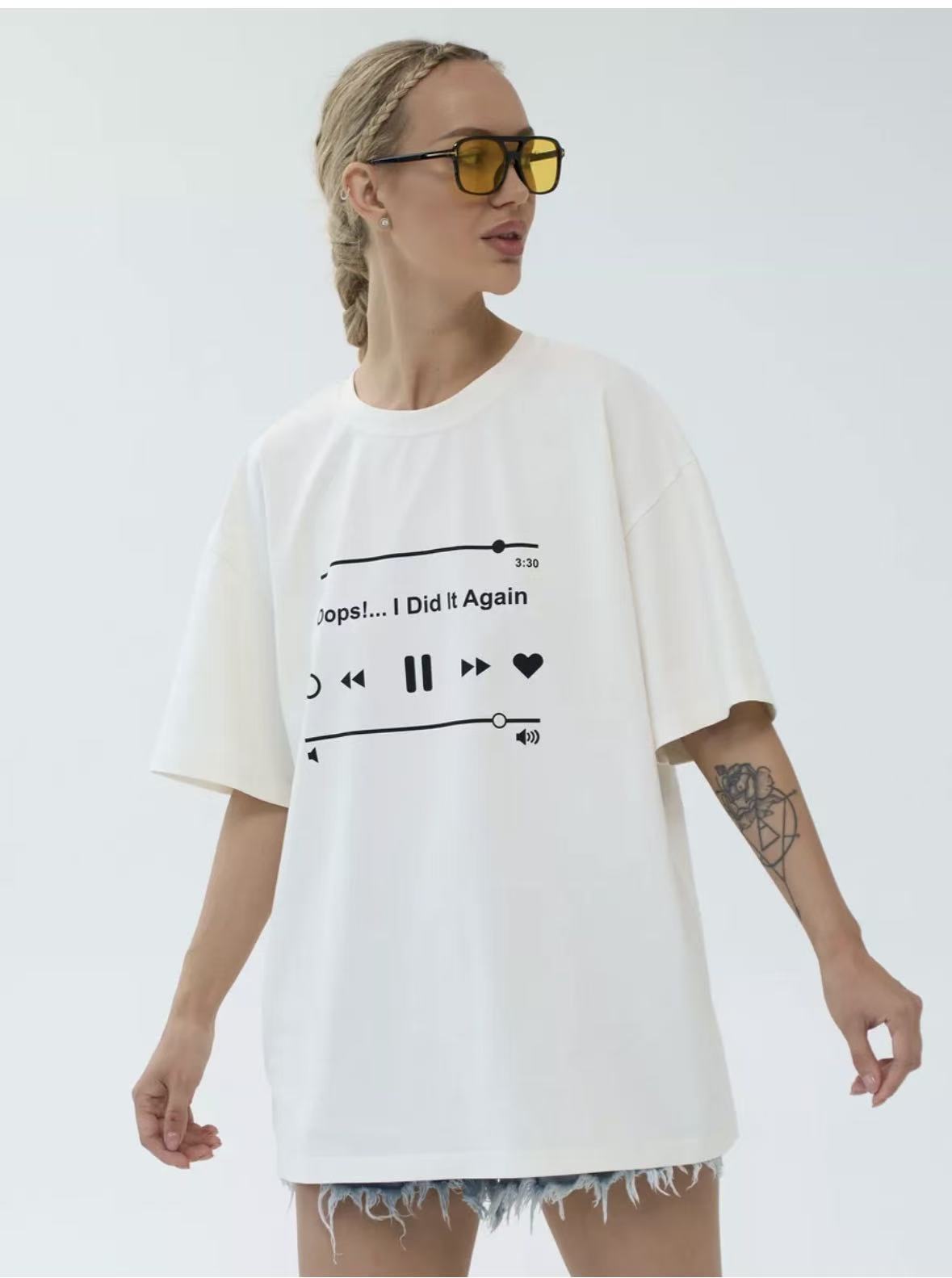 Round neck short sleeved top for women