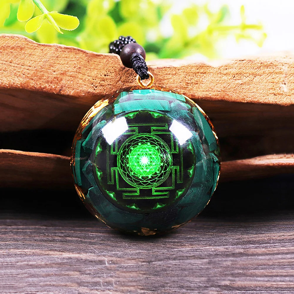 Orgonite Pendant Quartz Chakra Necklace For Women Men EMF Radiation Protection Healing Crystal Jewelry Gift