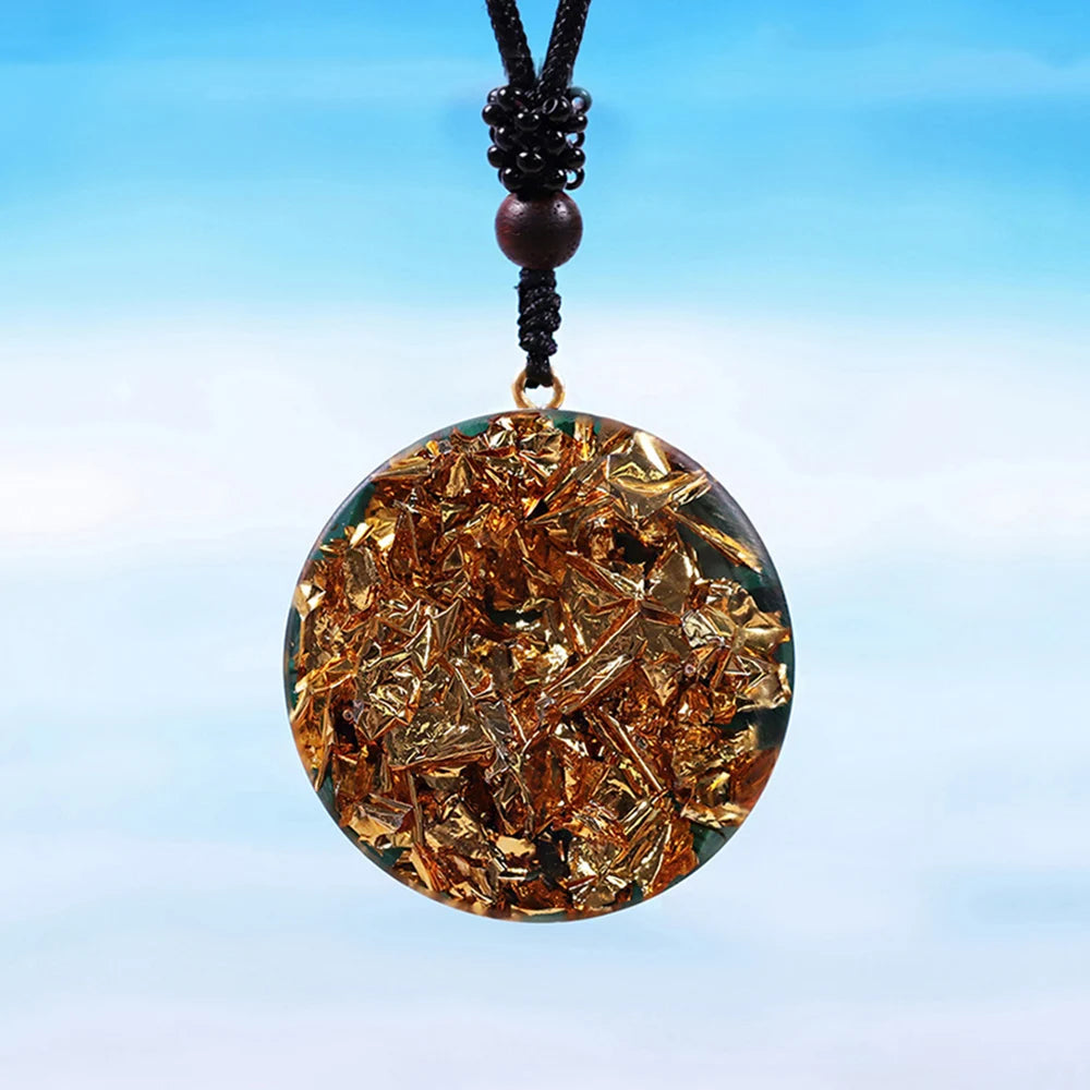 Orgonite Pendant Quartz Chakra Necklace For Women Men EMF Radiation Protection Healing Crystal Jewelry Gift
