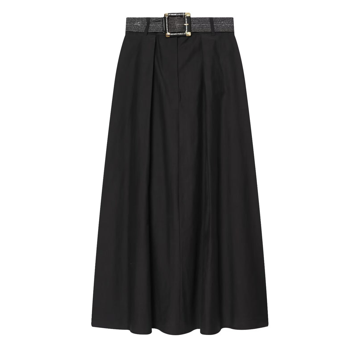 High waisted belt with layered decorative MIDI skirt