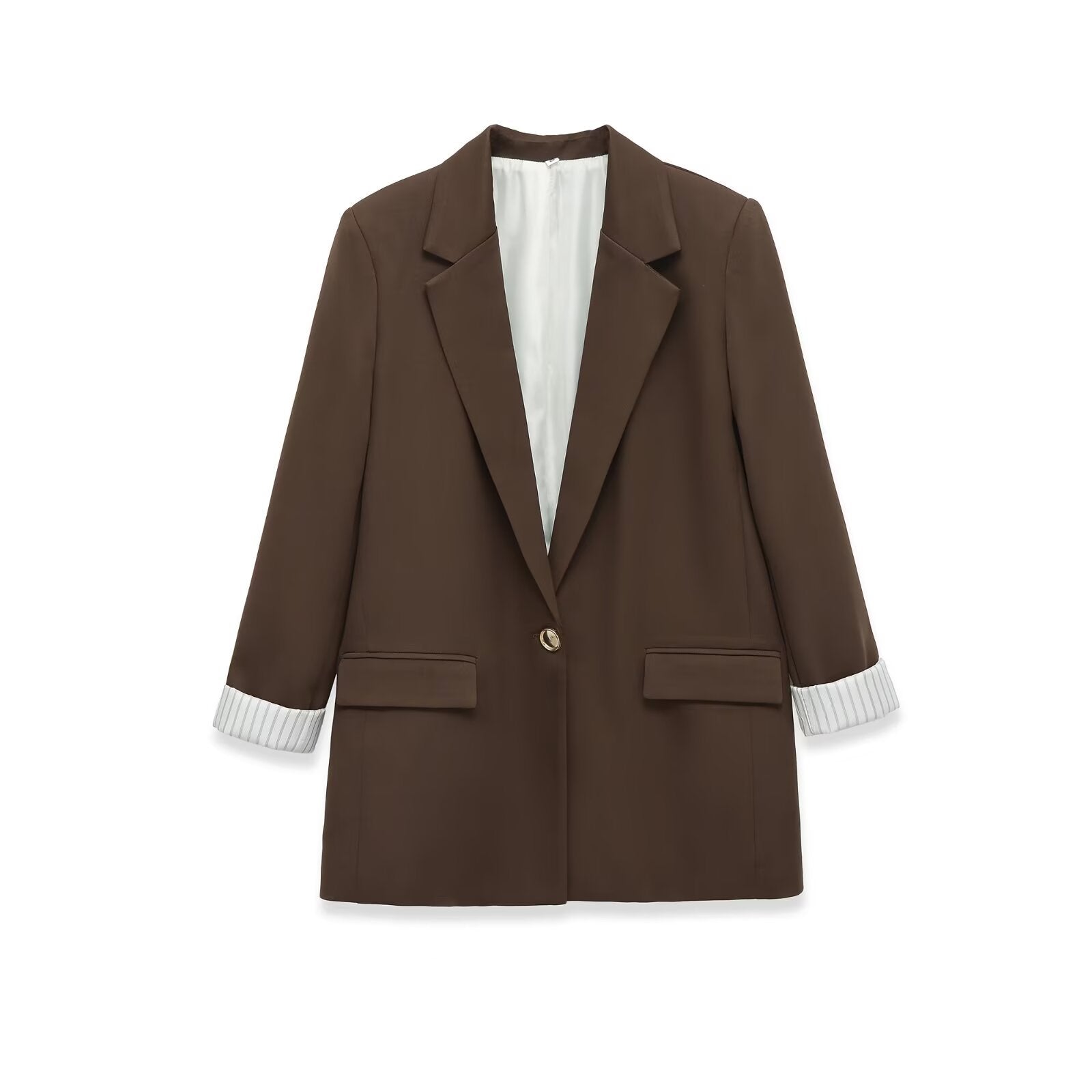 Commuting style flip tie shoulder suit jacket