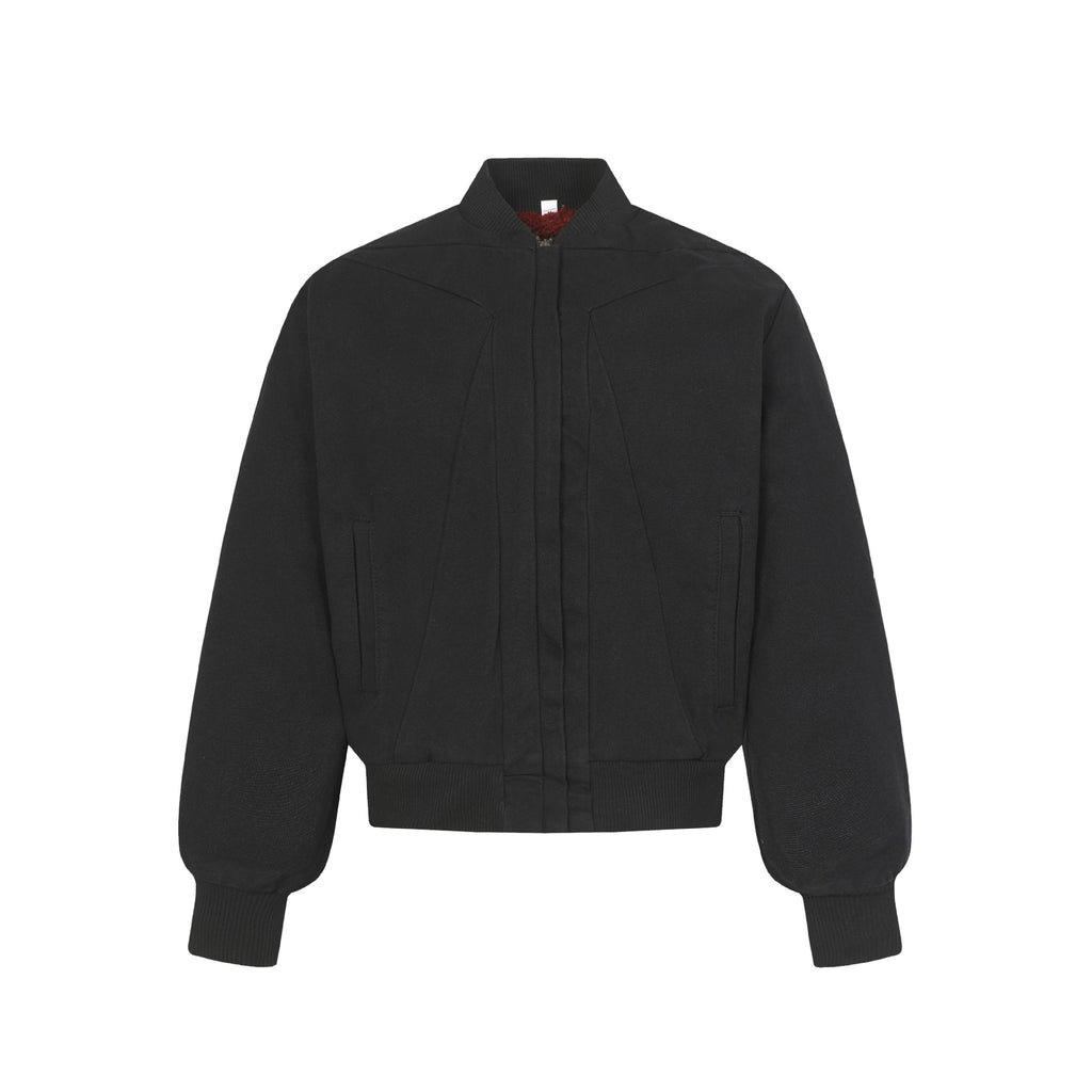 Thick silhouette baseball jacket