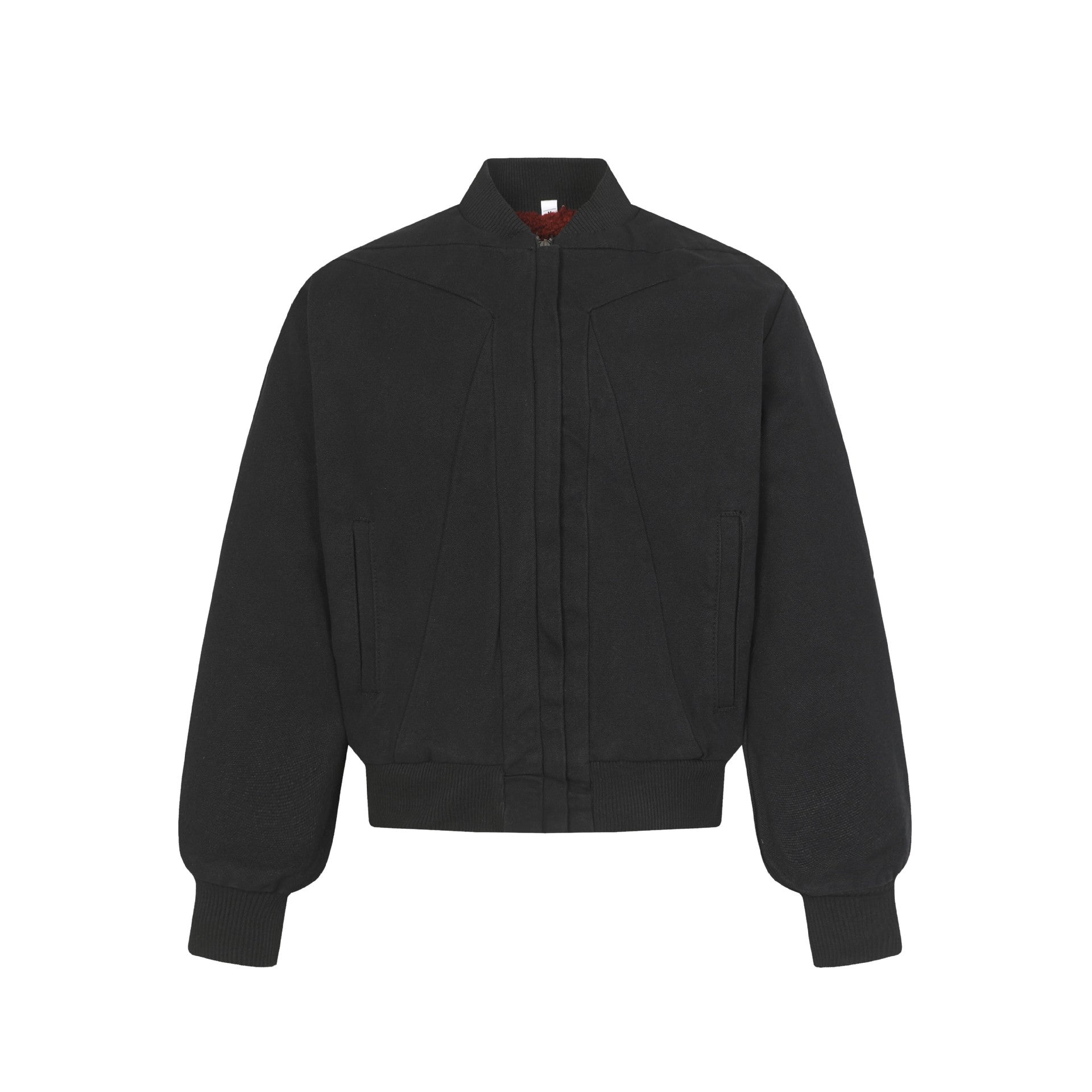 Thick silhouette baseball jacket