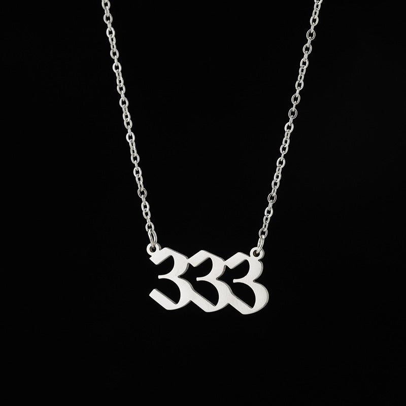 Personalized Angel Number 111-999 Stainless Steel Non Fading Pendant Necklace