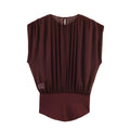 Street splicing sleeveless women's top