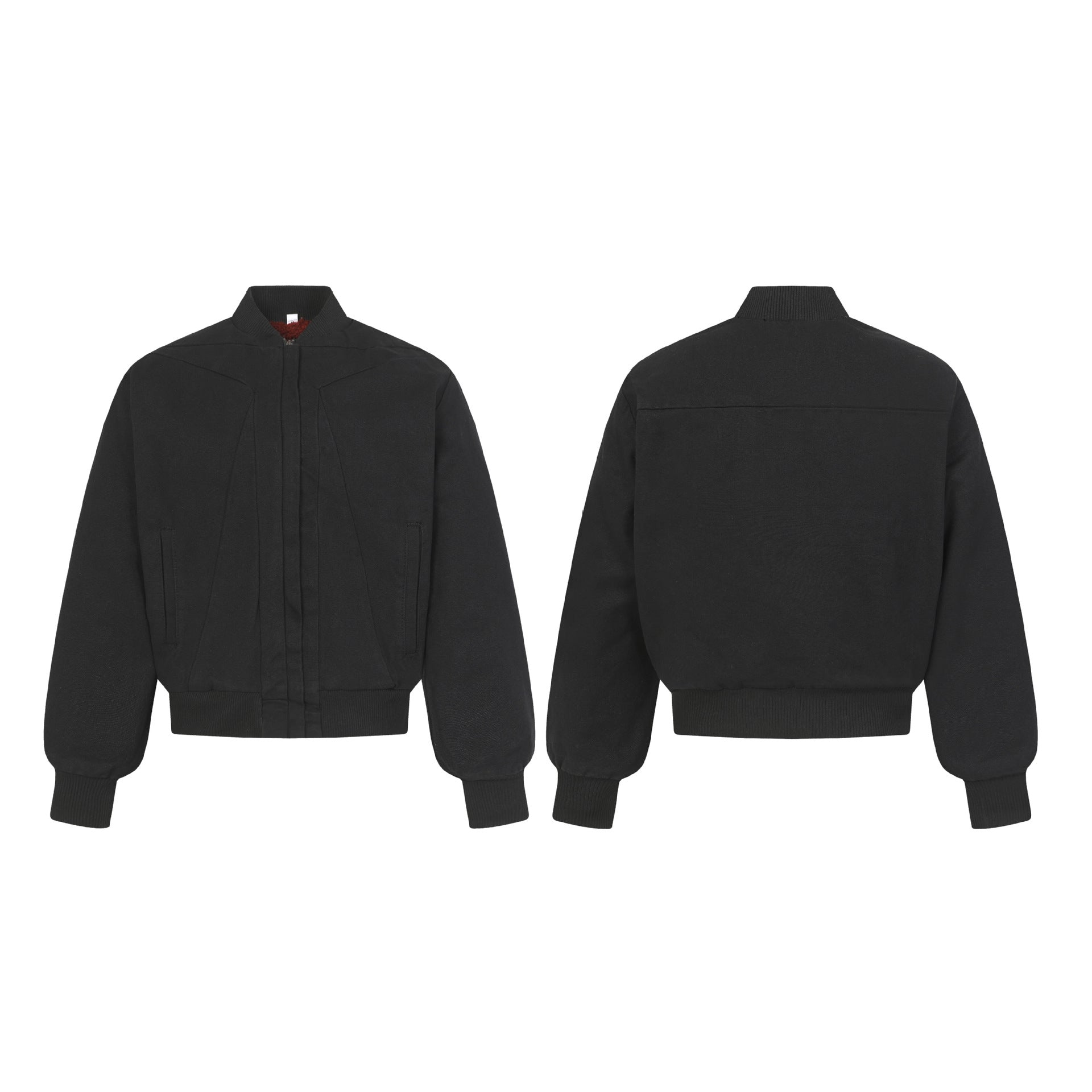 Thick silhouette baseball jacket