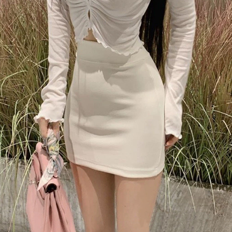 high-waisted skirt
