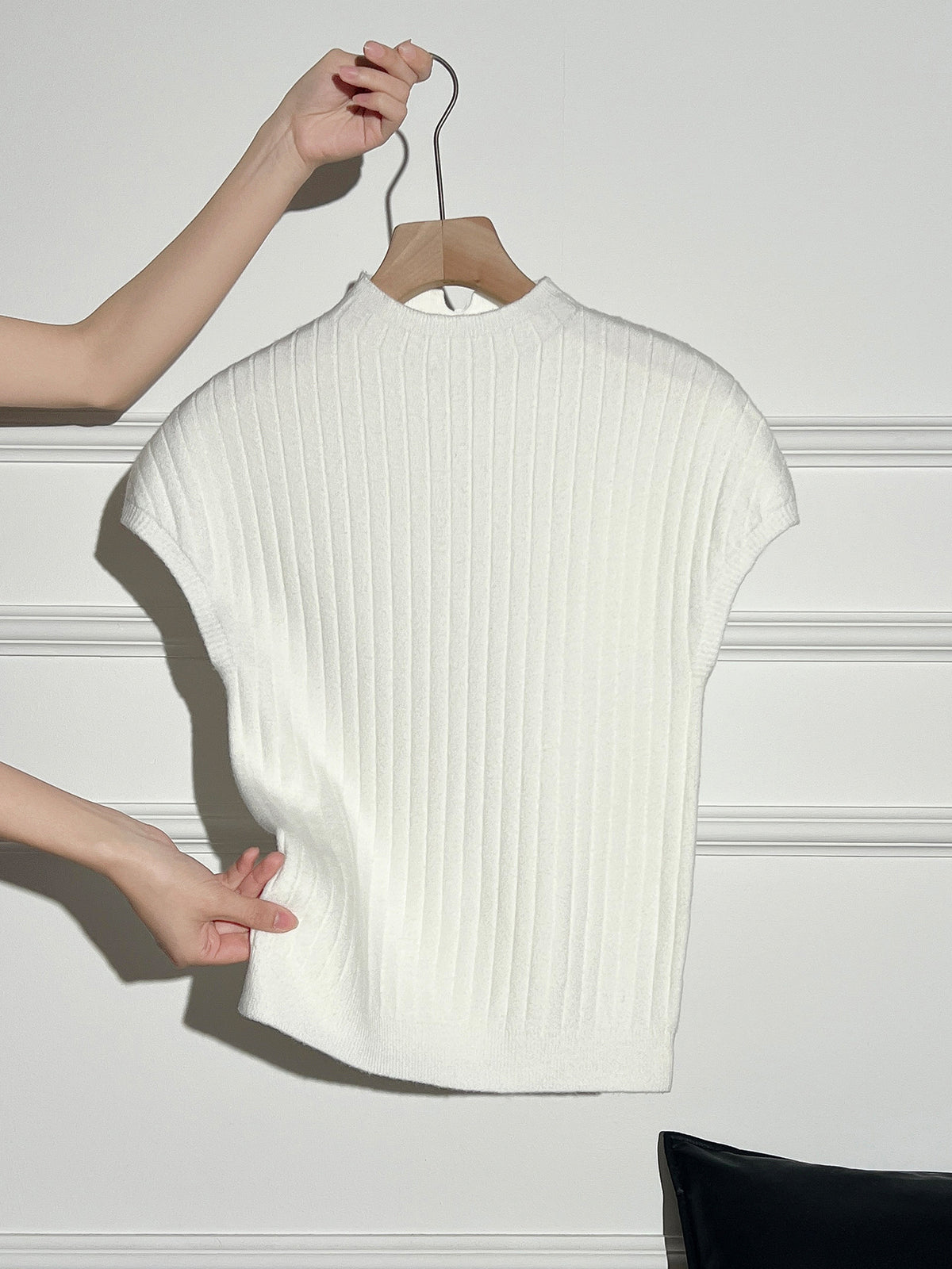 Short Sleeve Knit T-Shirt for Women, Slim Fit Sweet Style Summer Top