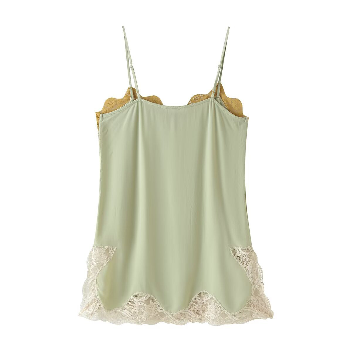 Hot girl lace patchwork camisole top