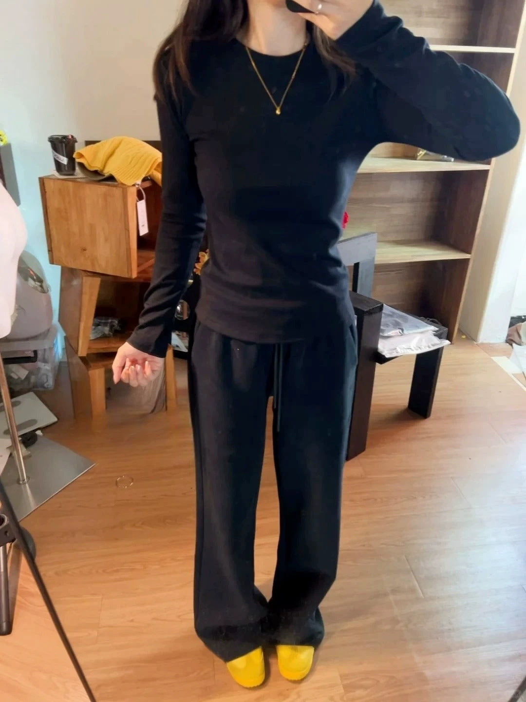 Layered Slim Fit Round Neck Versatile T-Shirt for Women