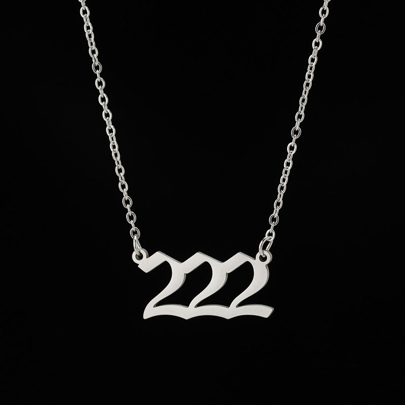 Personalized Angel Number 111-999 Stainless Steel Non Fading Pendant Necklace