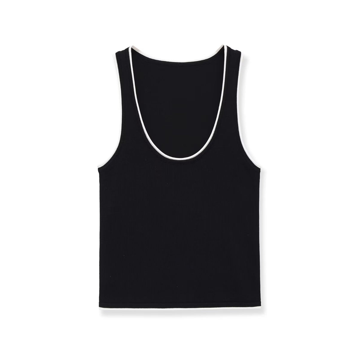 Spicy girl trimmed knit vest top