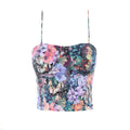 Floral Corset Strap Top for Women,, Wearable Inner Layer or Outerwear,