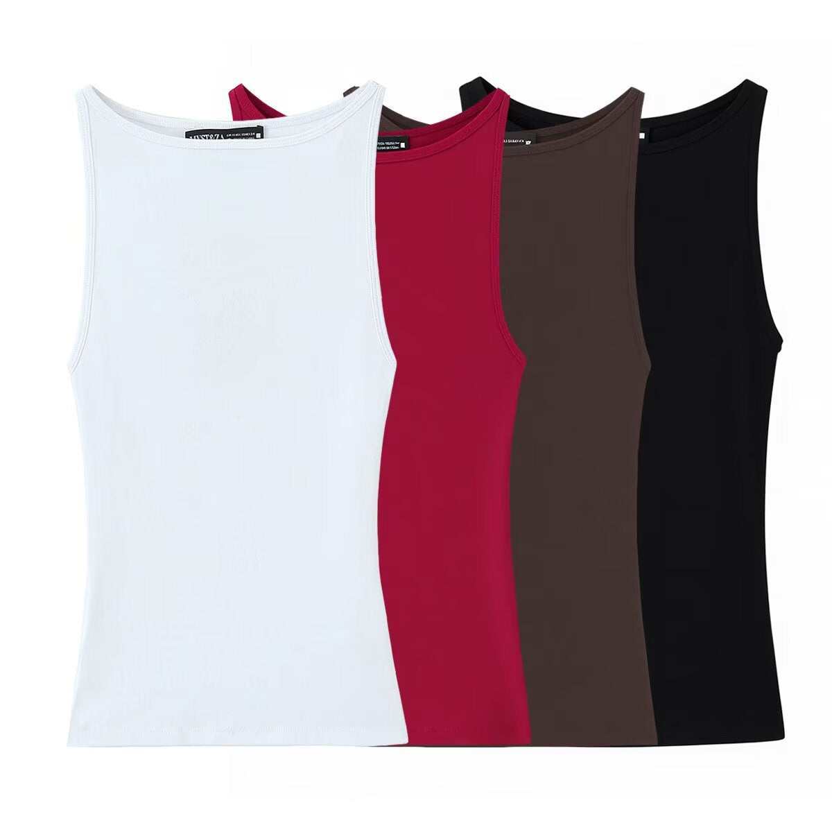 Minimally slim fit versatile sleeveless T-shirt