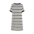 Striped Knitted Polo Collar Dress