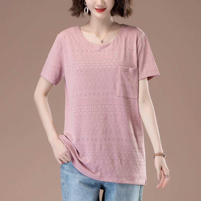 Short sleeved loose T-shirt for women