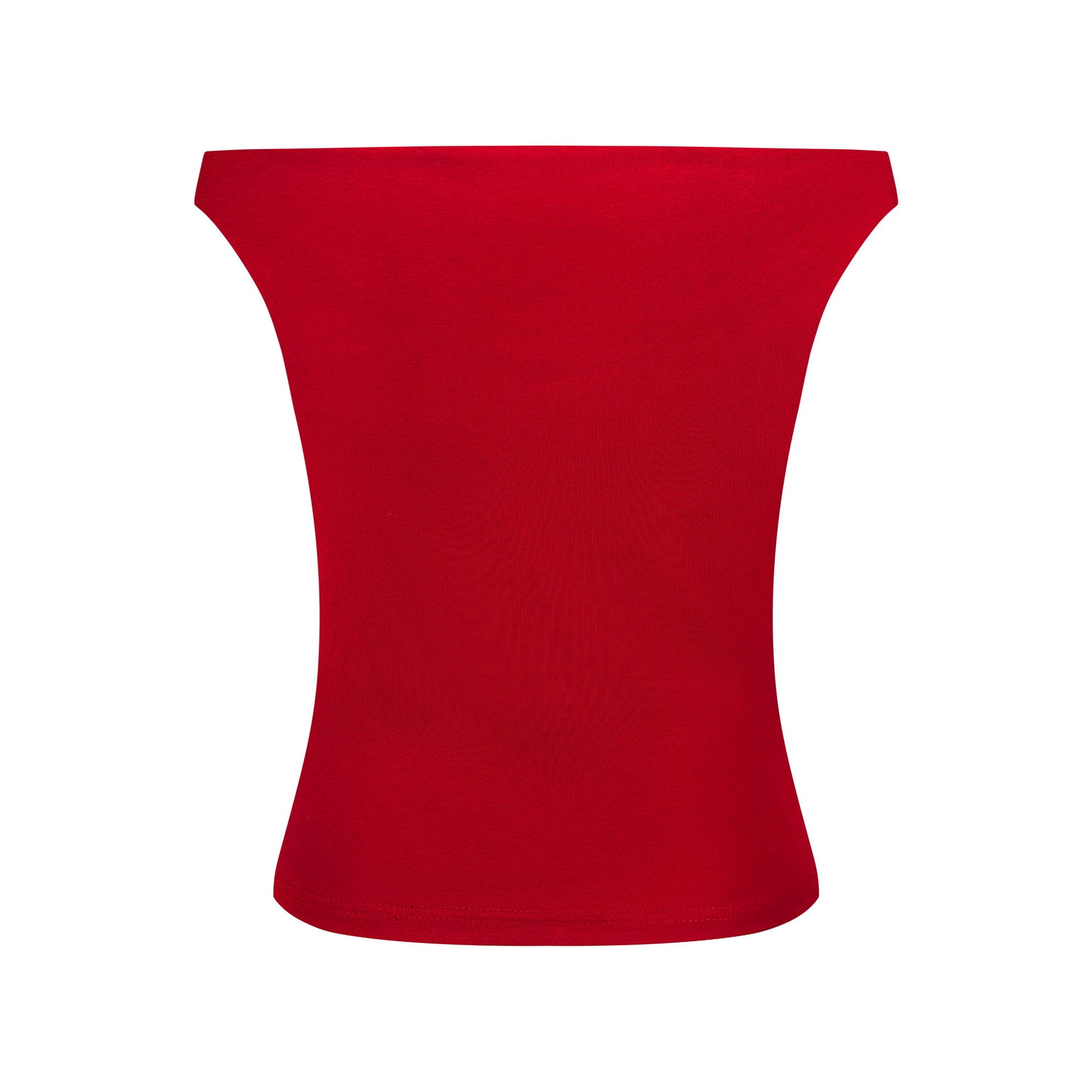 Metal Decorated Slim Fit Strapless Casual Short Sleeve Simple Solid Color Top