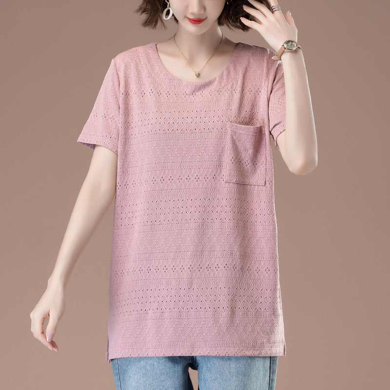 Short sleeved loose T-shirt for women