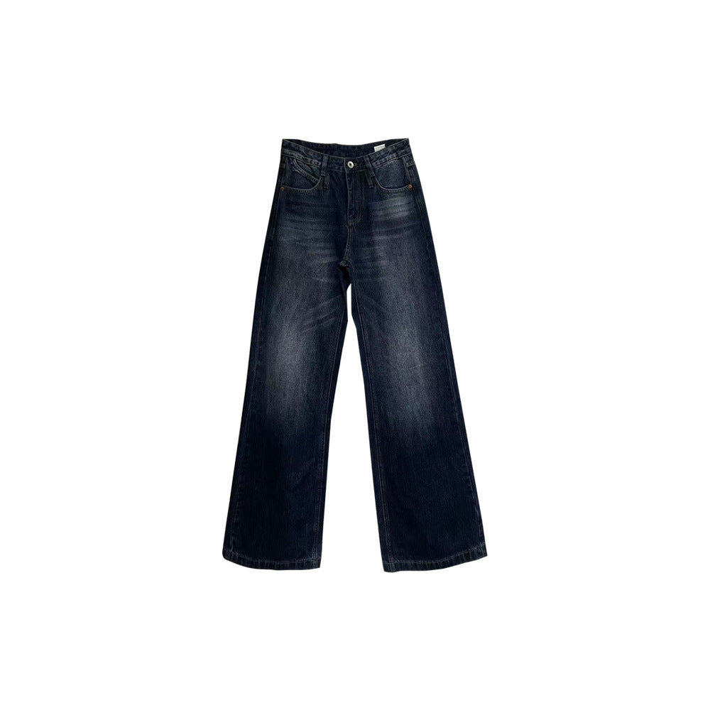 Style Fitted Jeans with Pocket Design, Casual Slim Fit Long Pants