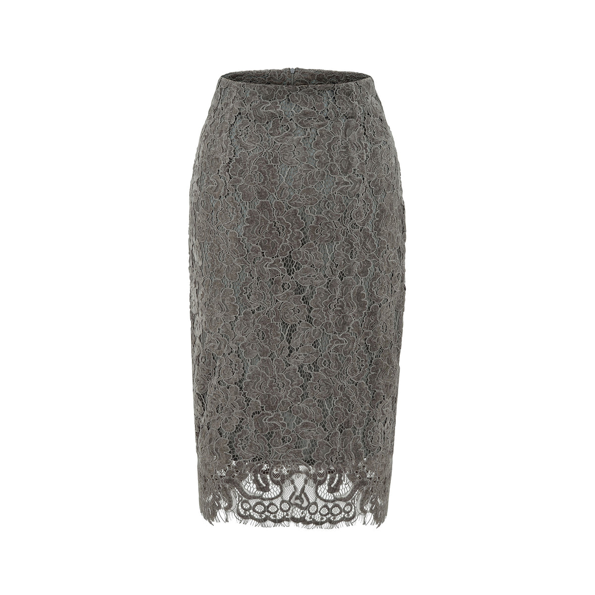 Slimming lace midi skirt