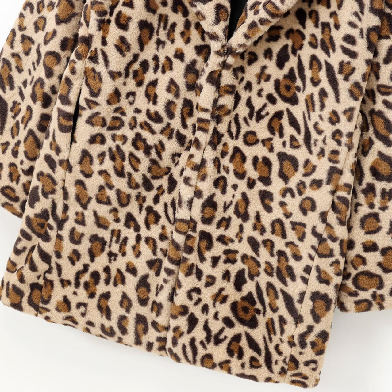 Animal print fur effect coat jacket