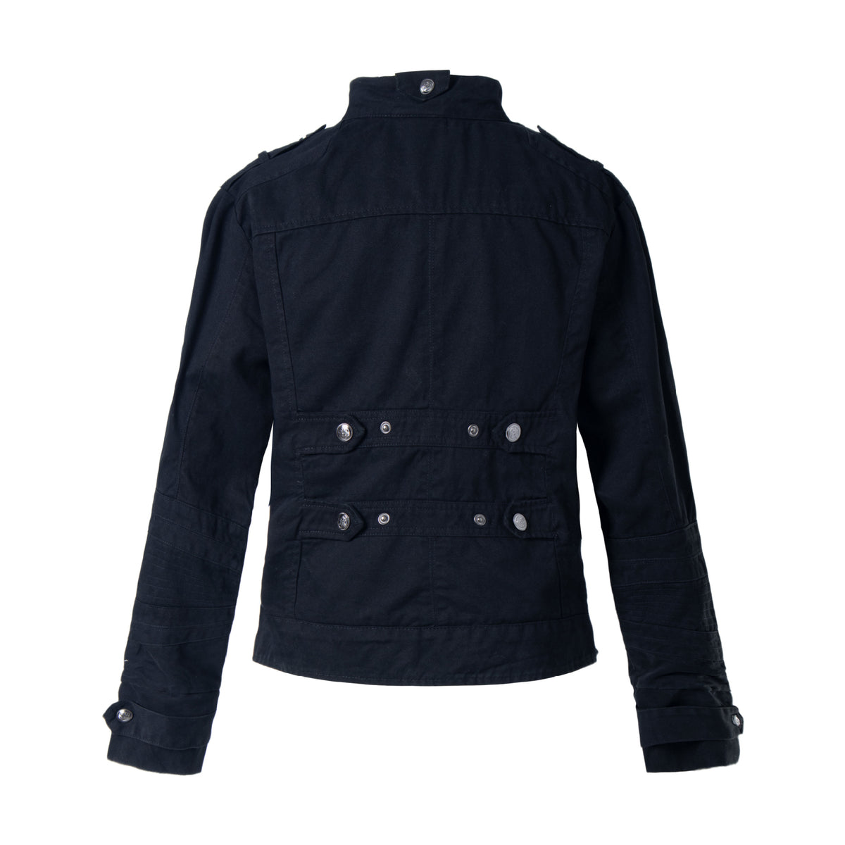 Wash and make old rivet stand collar jacket for women