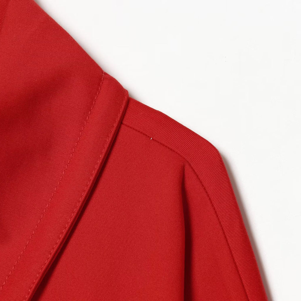Long sleeved high neck with waistband jacket
