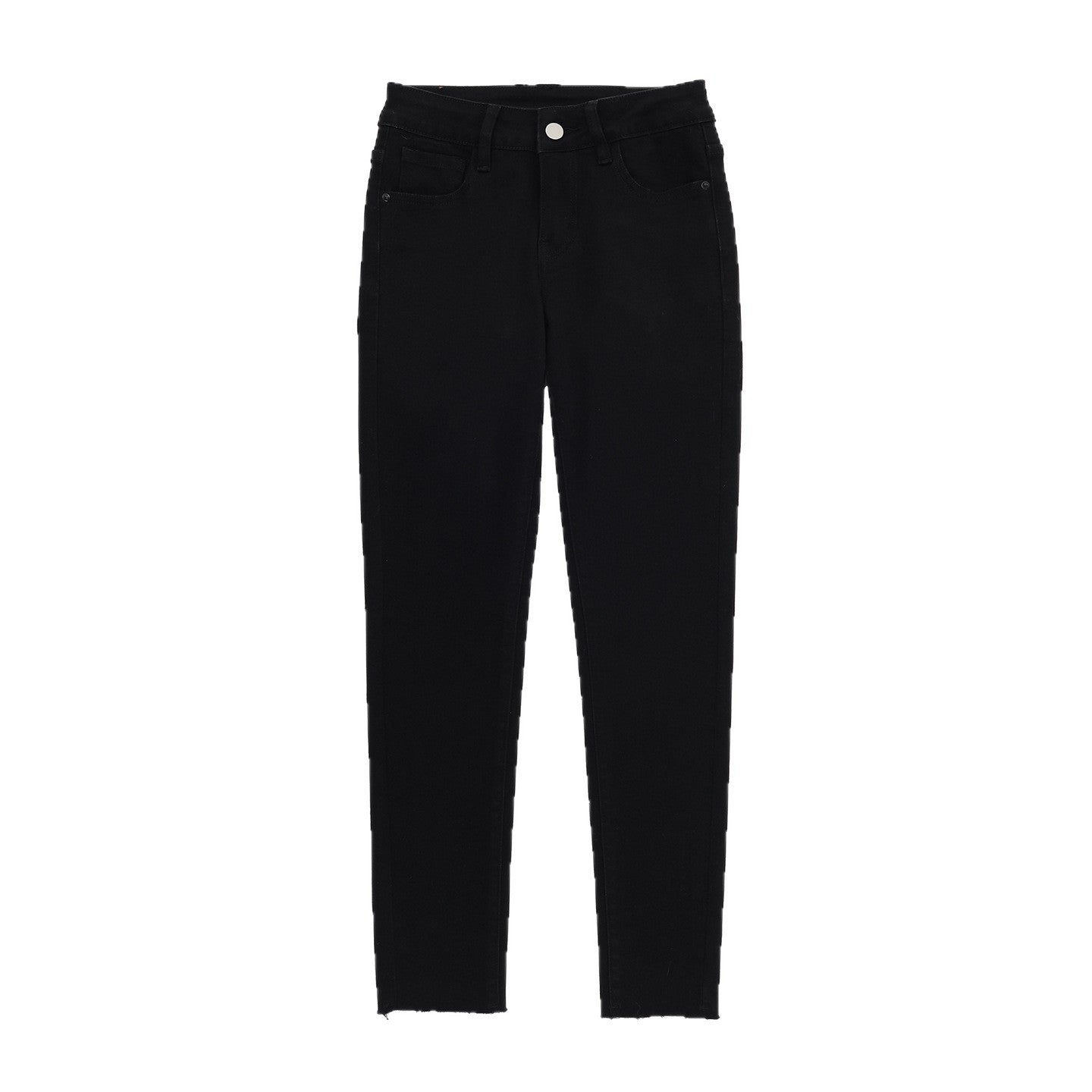 Dark Gray Jeans Low Waist Slim Fit Tight Skinny Pencil Pants