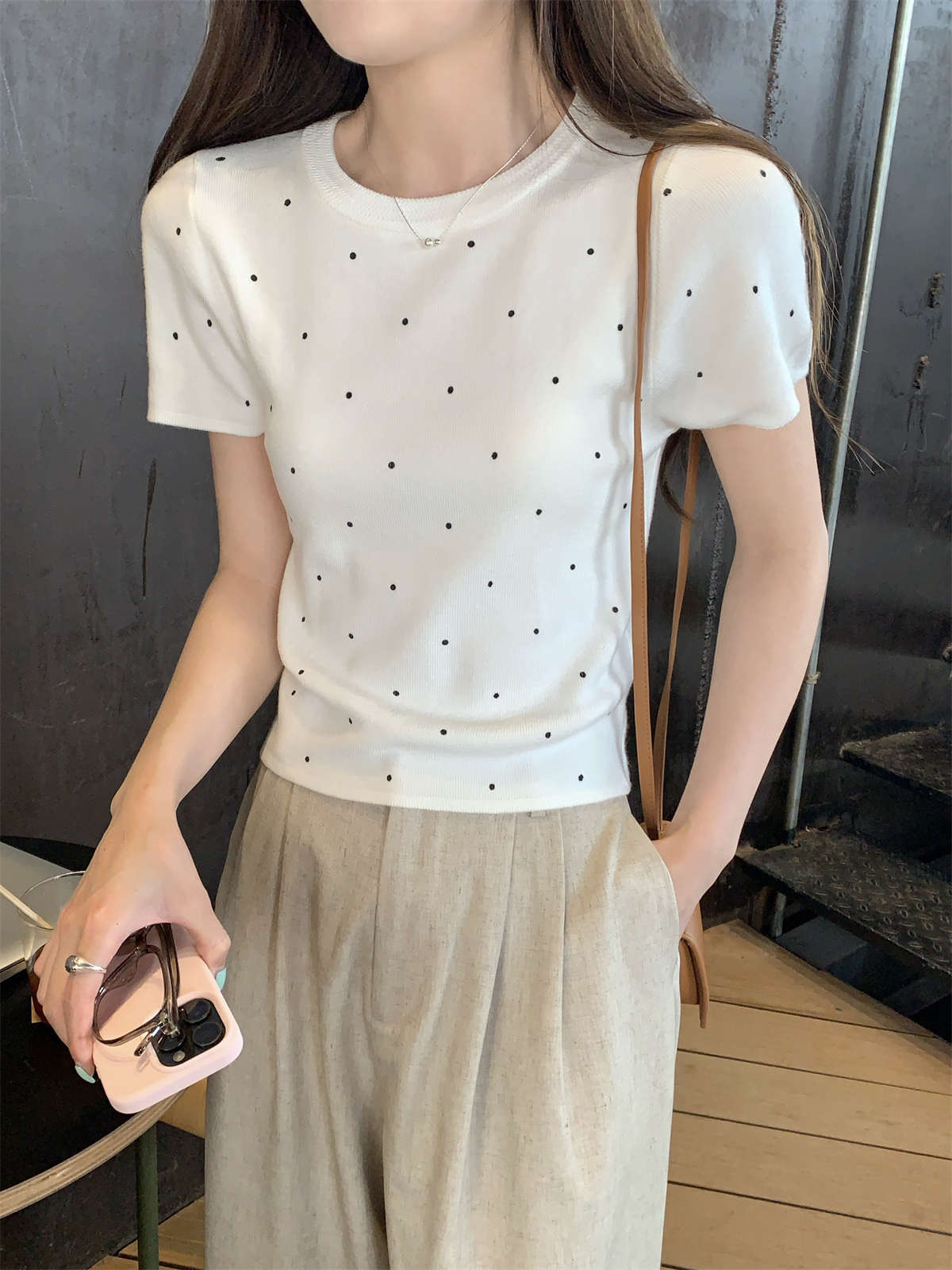 Inner Layer Basic Top Versatile T-Shirt