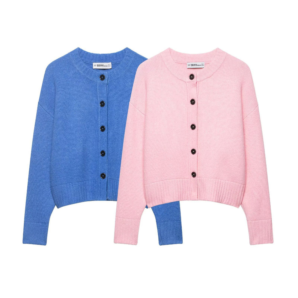 Gentle and minimalist soft knitted jacket
