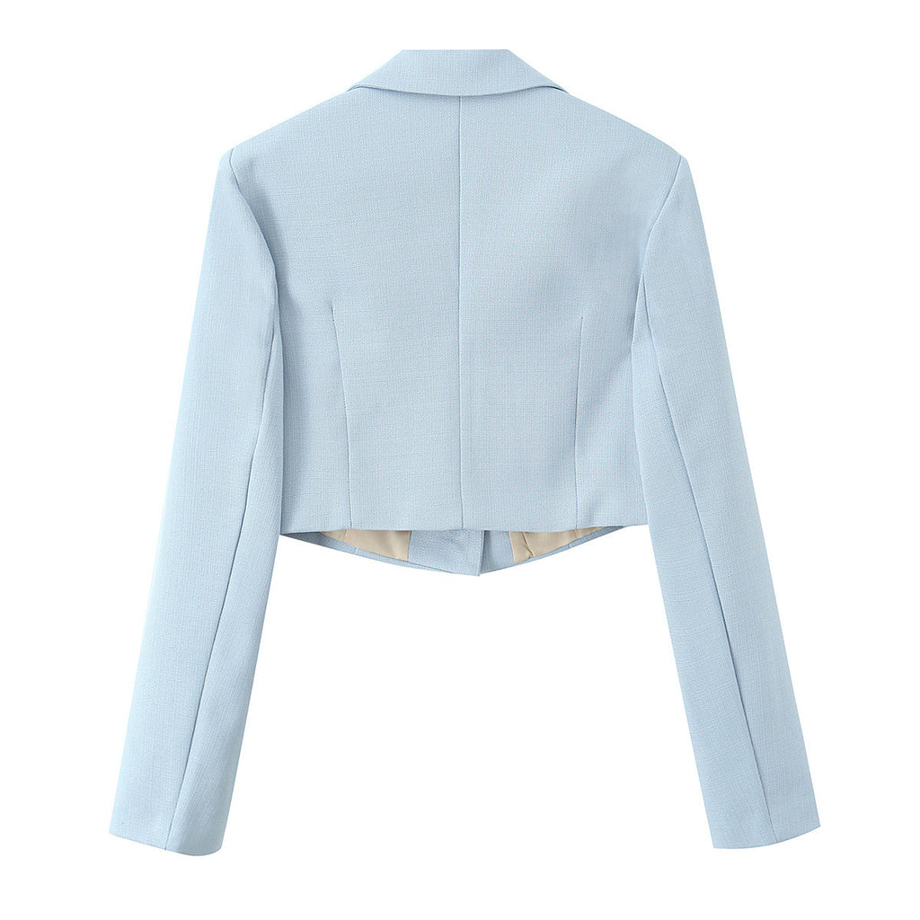 Commuting style spicy girl short long sleeved suit jacket
