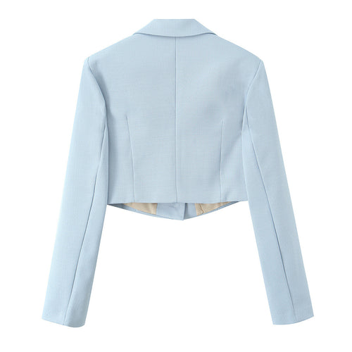Commuting style spicy girl short long sleeved suit jacket