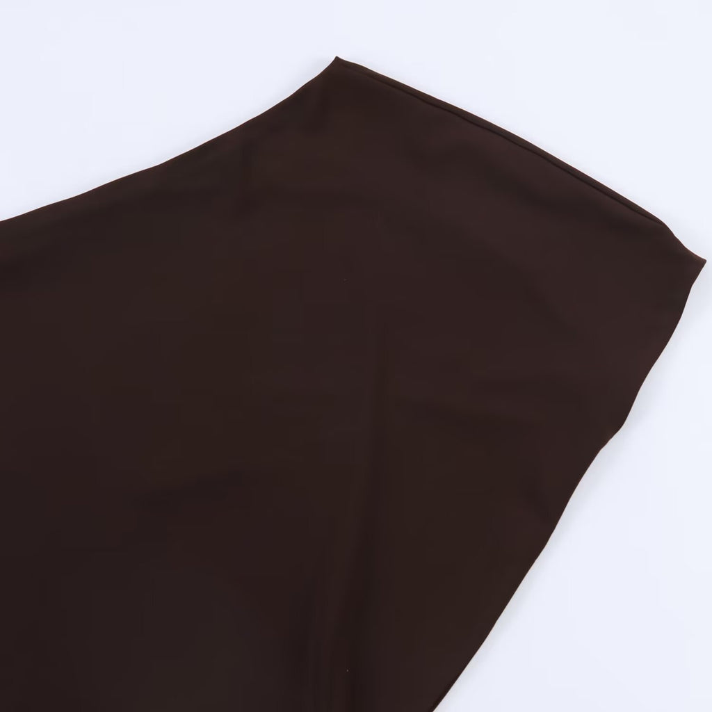 French irregular drape mini dress