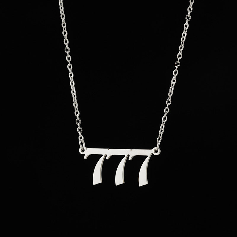 Personalized Angel Number 111-999 Stainless Steel Non Fading Pendant Necklace