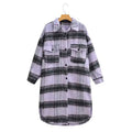 Versatile woolen plaid jacket