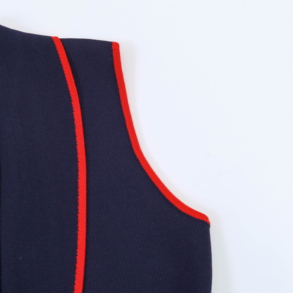 Street double buckle double breasted sleeveless vest