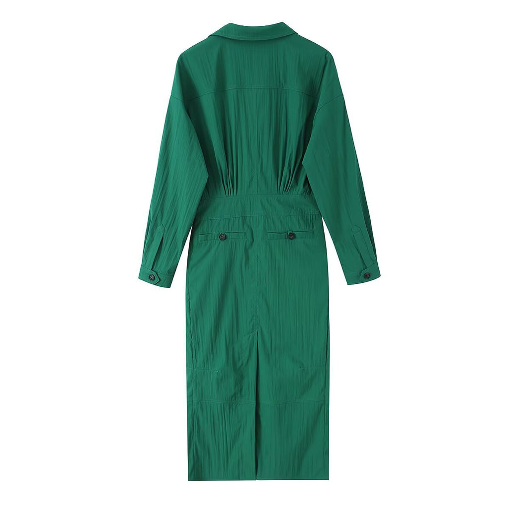 Commuting style elegant long sleeved dress