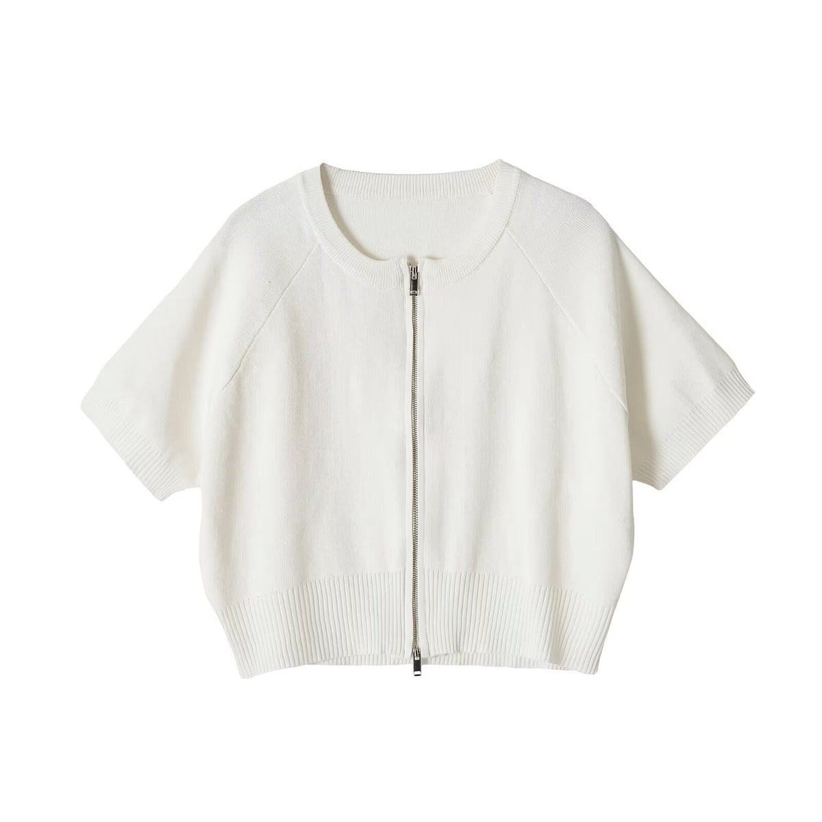 Simple round neck casual knitted top