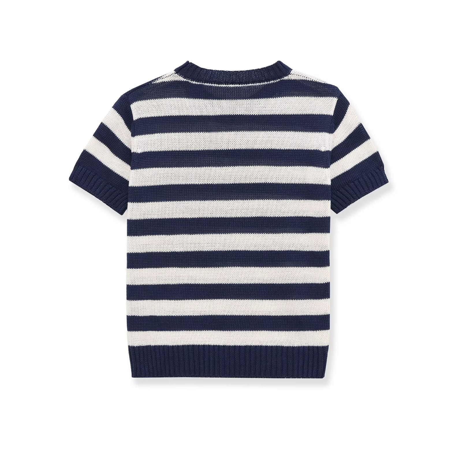 Simple round neck short sleeved casual knitted top