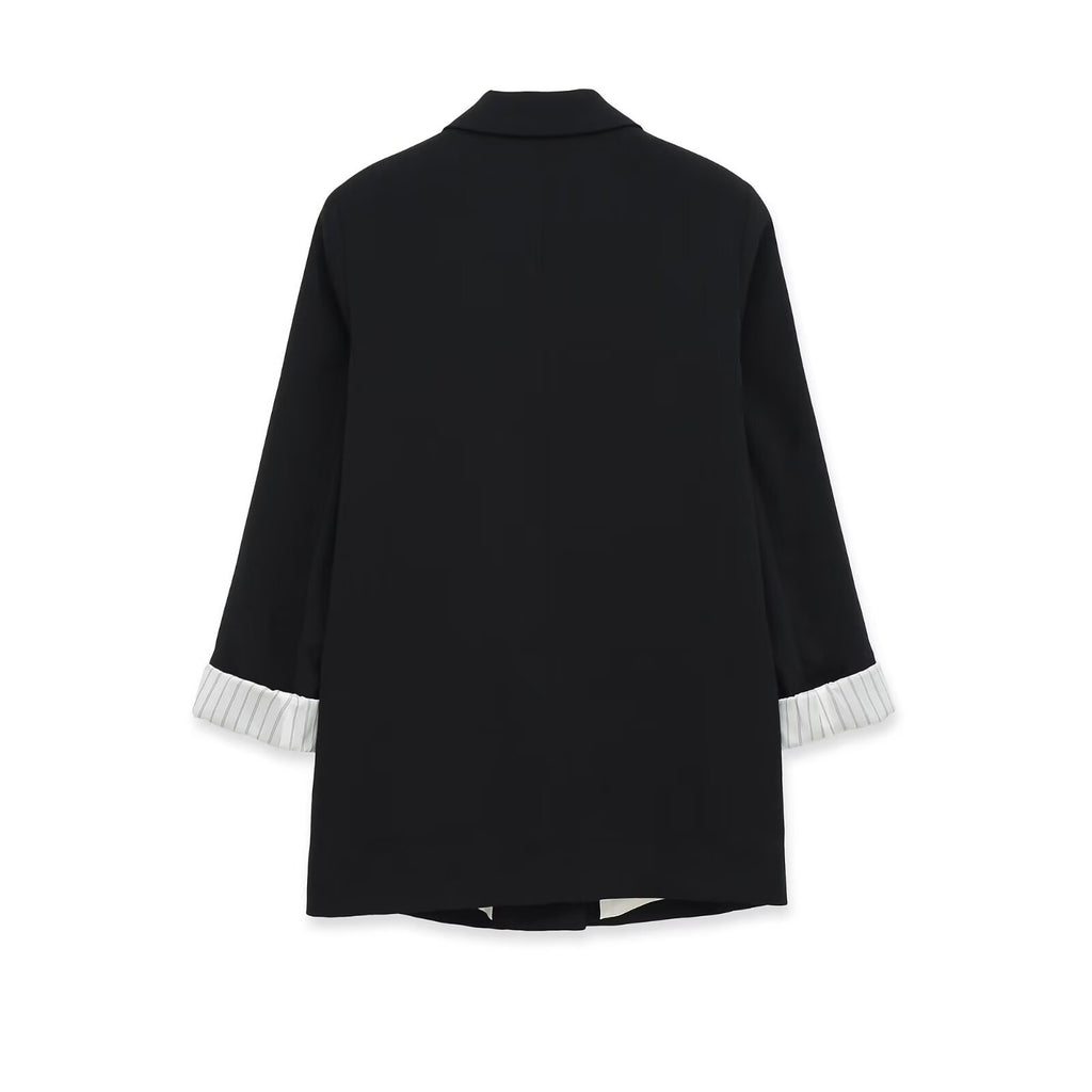 Commuting style flip tie shoulder suit jacket