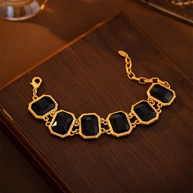Necklace Women's Fashion Palace Style Block Splicing Retro Clavicle Chain
