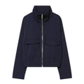 Women's flip pocket stand up collar jacket