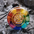 Orgonite Pendant Necklace Energy Generator Emf Protection Healing Crystal Sacred Geometry Chakra Necklaces Meditation Jewellry