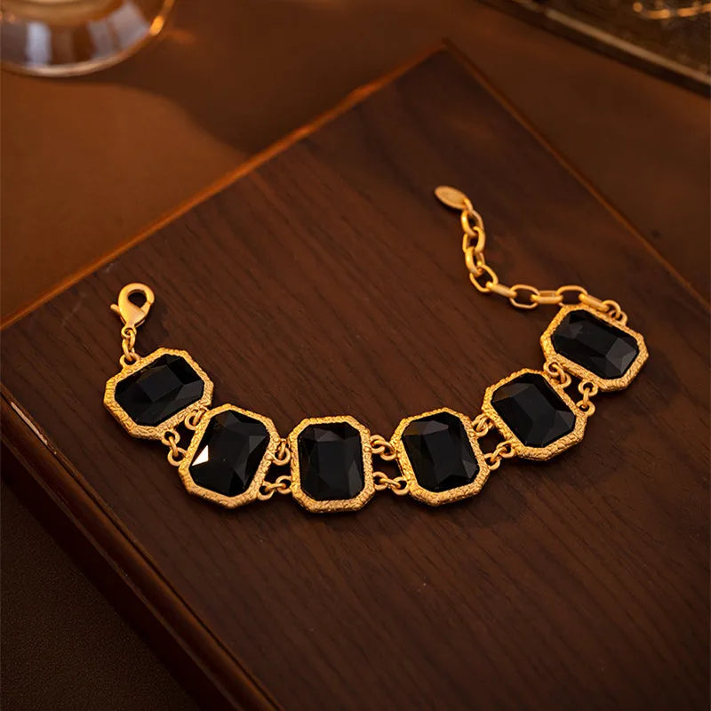 Necklace Women's Fashion Palace Style Block Splicing Retro Clavicle Chain