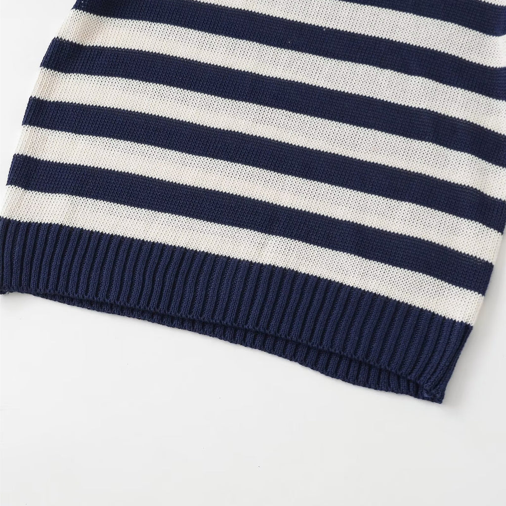 Simple round neck short sleeved casual knitted top
